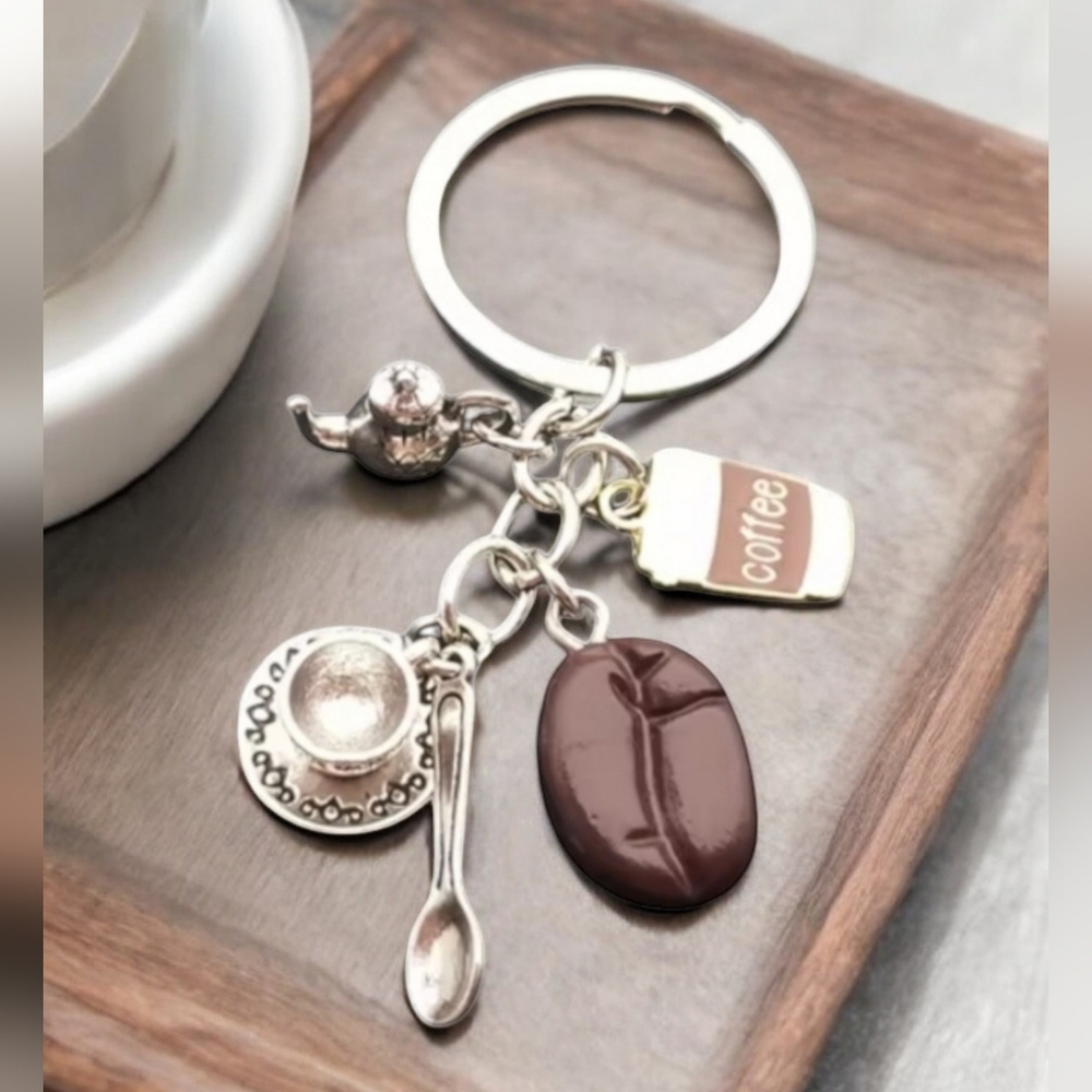 Coffee Bean Keyring New